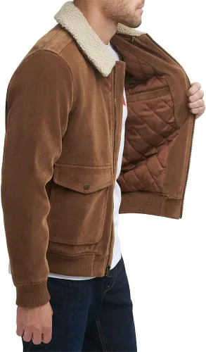 Vista 5 de Levi's Chaqueta de aviador de gamuza sintética para hombre