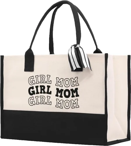 Vista 7 de VANESSA ROSELLA Bolsa de lona de algodón Nueva mamá regalo mejor mamá nunca bolsa perro mamá tote compras