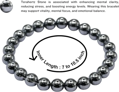 Vista 557 de Amazing Gemstone Crystal Bracelet for Women Men's Gifts - Protection Healing Crystal Bracelet - 8mm Gemstone Beaded Stretchable Bracelet Pulseras