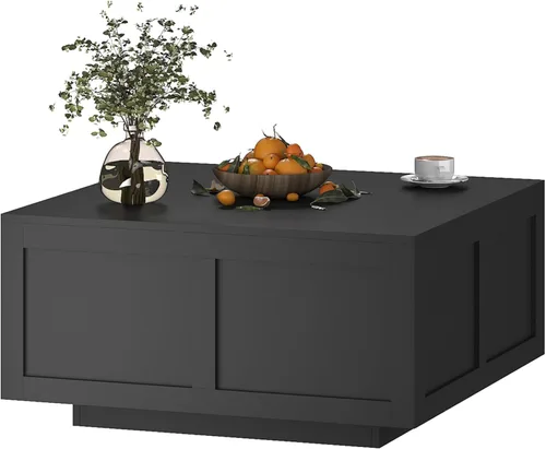 Vista 8 de HedoAjim Mesa de centro elevable con almacenamiento, mesa de centro cuadrada negra de 31.5 pulgadas con gran almacenamiento oculto, mesa central
