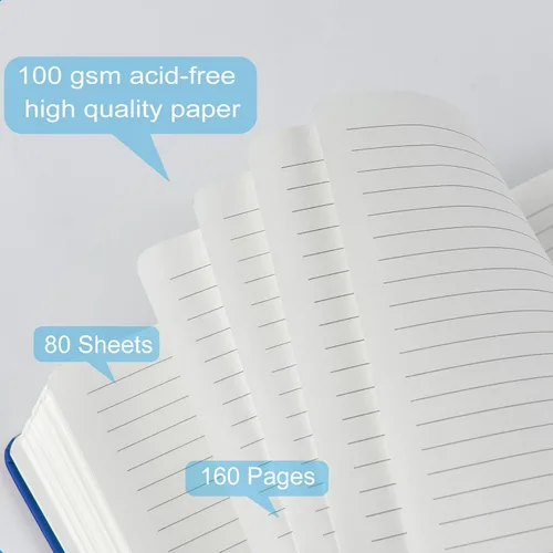 Vista 4 de Paquete de 6 cuadernos de bolsillo, cuadernos pequeños, mini bloc de notas con rayas universitarias, de tapa dura de cuero, para oficina, hogar