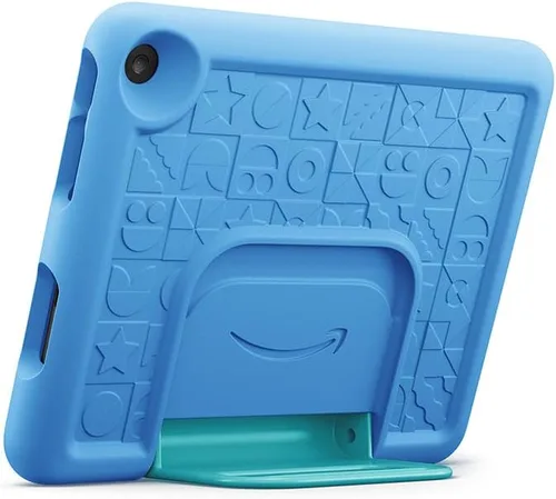 Vista 3 de Funda Amazon reforzada para niños para tablet Fire HD 8 (solo compatible con tablets de 12ª generación). Azul