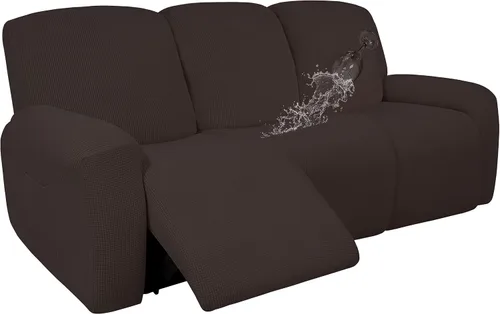 Vista 30 de Easy-Going - Funda 100 % impermeable doble para sofá reclinable, diseño jacquard, en 1 pieza, a prueba de derrames, para niños, mascotas, perros