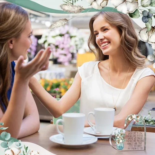 Vista 5 de Spiareal Regalo para Amiga Amistad Mujeres Amiga Amistad Cumpleaños Regalo de Ánimo Corazón de Acrílico Mariposa Recuerdo Pisapapeles para Casa