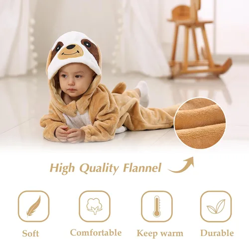 Vista 5 de TONWHAR Kid's and Toddler's Costume Baby Animal Outfit Baby Boys' Girls' One-Piece Rompers Jumpsuit
