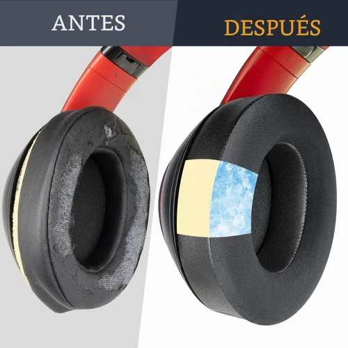 Vista 5 de SoloWIT - Almohadillas de refrigeración para Beats Studio 3 y Studio 2, color negro Not Fit Beats (Studio Pro, Monster Studio, Solo On-Ear)