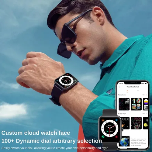 Vista 5 de Holiday Relojes inteligentes para hombres y mujeres, Alexa integrado, reloj de fitness con oxígeno en sangre, frecuencia cardíaca, monitor de sueño
