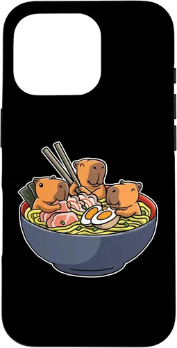 Vista 20 de Capybara Eating Ramen Funda para iPhone 17