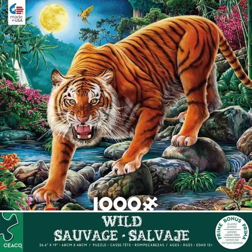 Vista 6 de Ceaco - Wild - Night Tigers - Rompecabezas de 1000 piezas
