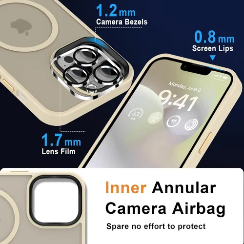 Vista 539 de MOCCA - Funda magnética resistente para iPhone XR de 6.1 pulgadas, compatible con MagSafe, funda con protección contra caídas de grado militar