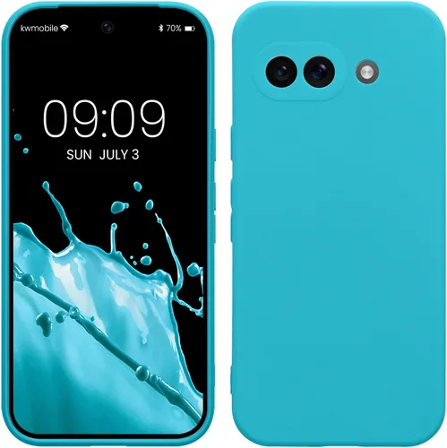 Vista 134 de kwmobile Funda compatible con Google Pixel 9 - Funda protectora delgada de TPU para teléfono - Acabado mate suave - Piedra antigua