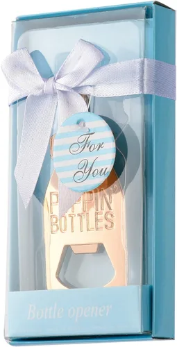 Vista 3 de 24 abrebotellas, recuerdo de baby shower para invitados, abrebiberones de oro rosa, regalos de boda, regalos de baby shower, regalos para invitados