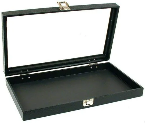 Vista 6 de FindingKing - Vitrina de cristal para joyas, 24 tarros de gemas