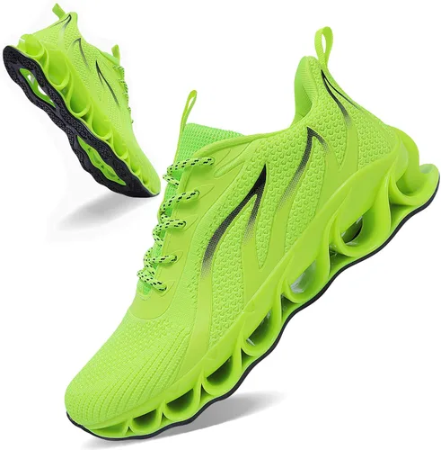 Vista 6 de QUINMOK Mens Fashion Sneakers Walking Breathable Non Slip Gym Running Tennis Shoes