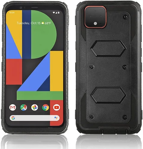 Vista 6 de Asuwish Funda para teléfono para Google Pixel 4 XL, híbrida, resistente, a prueba de golpes, a prueba de caídas, cuerpo completo, resistente, móvil