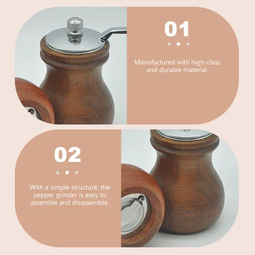 Vista 8 de Botella de molienda, herramientas manuales, herramientas de recipiente de mano, triturador de pimienta, sal de cocina de pimienta recargable