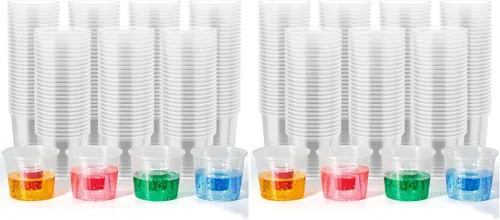 Vista 9 de JOLLY CHEF - 100 vasos de bomber desechables, vasos de plástico transparente de 4 onzas Vasos de plástico resistentes y vasos de bomba para tomas
