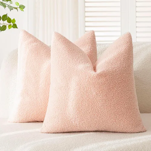 Vista 20 de Foindtower Paquete de 2 fundas de cojín decorativas de pelo sintético rizado, suave y mullida, con cremallera, acogedora funda de almohada