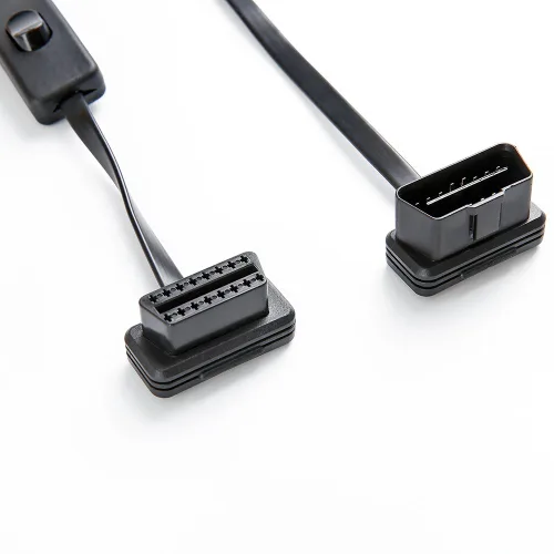 Vista 2 de bbfly -A6 ODB II ODB2 Splitter Extension Adaptador de cable de extensión de 16 pines (con interruptor)