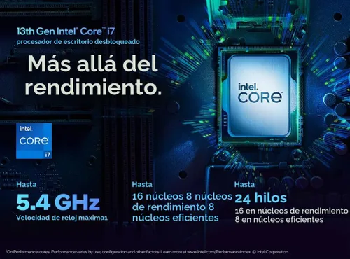 Vista 2 de Procesador de escritorio Intel Core i7-13700KF para juegos de 16 núcleos (8 núcleos P y 8 núcleos E) - Desbloqueado