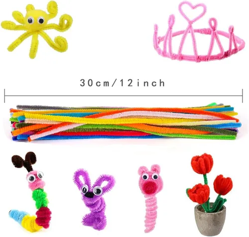 Vista 2 de 1000 piezas de 12 pulgadas de limpieza de tuberías para manualidades 1000 limpiapipas