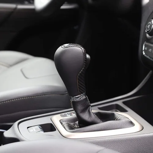 Vista 7 de JeCar Cubierta de Perilla de Cambio para Jeep Cherokee 2014-2018, Accesorios Interiores de Fibra de Carbono