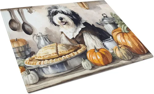 Vista 37 de Caroline's Treasures DAC1720LCB Affenpinscher - Tabla de cortar de vidrio con calabazas para cocina de otoño, grande, decorativa, de vidrio
