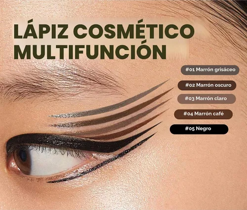 Vista 7 de Lápiz de cejas de agua silvestre extrafino, impermeable y a prueba de manchas, aplicador de punta de fieltro, delineador líquido de alta A #01