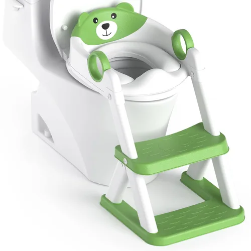 Vista 17 de Asiento de Entrenamiento de Baño, Asiento de Inodoro Mejorado para Niños y Niñas, Asiento de Entrenamiento de Baño 2 en 1 para Niños, Asiento