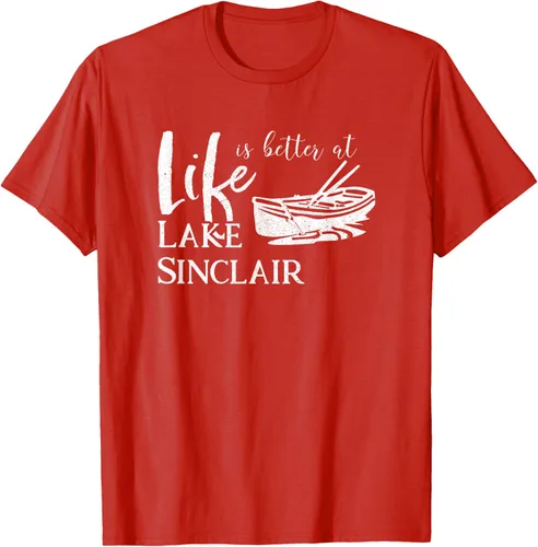 Vista 91 de Life is Better at Lake Sinclair Georgia Camiseta Negro