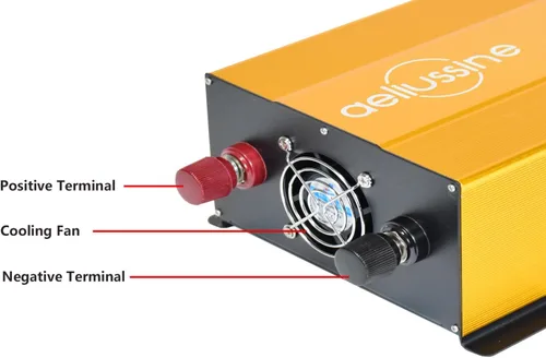 Vista 3 de Inversor de onda sinusoidal pura de 1000 W, convertidor de corriente de 48 V CC a 110 V 120 V CA con 2 salidas de CA, inversor de corriente de 48