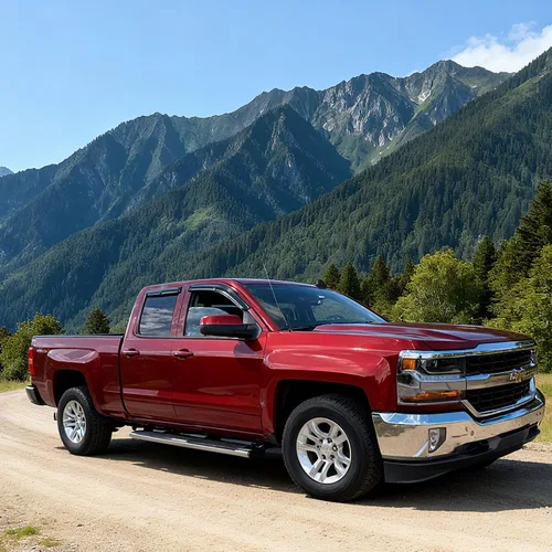 Vista 8 de Deflectores de ventana adhesivos para ventanas laterales y ventilación con viseras para 2015-2018 Chevy Silverado y GMC Sierra 1500 2500HD 3500HD