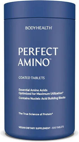 Vista 9 de BodyHealth PerfectAmino (150 unidades) Tabletas fáciles de tragar, suplemento de aminoácidos esenciales con BCAA, proteína vegana para entrenamiento