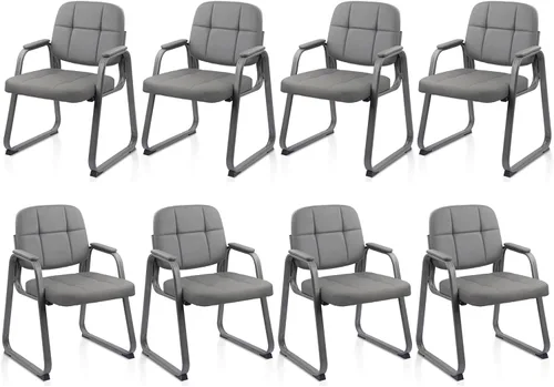 Vista 35 de CLATINA Silla de recepción de invitados, sillas de sala de conferencias, sillas de sala de espera con brazos acolchados, silla de escritorio sin