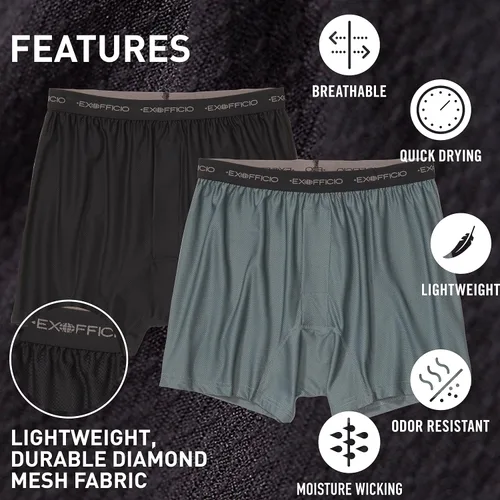 Vista 3 de ExOfficio Mens Give-n-go Boxer Shorts 2 Pack
