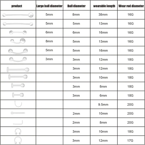 Vista 2 de CrazyPiercing 45pcs Clear Piercing Retainers Bioflex Nose Tongue Nipple Belly Rings Assorted Clear Plastic Body Piercing Jewelry for Women Man
