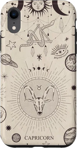 Vista 25 de Estuche estético para iPhone 12/12 Pro astrológico celestial con signo del zodiaco Capricornio