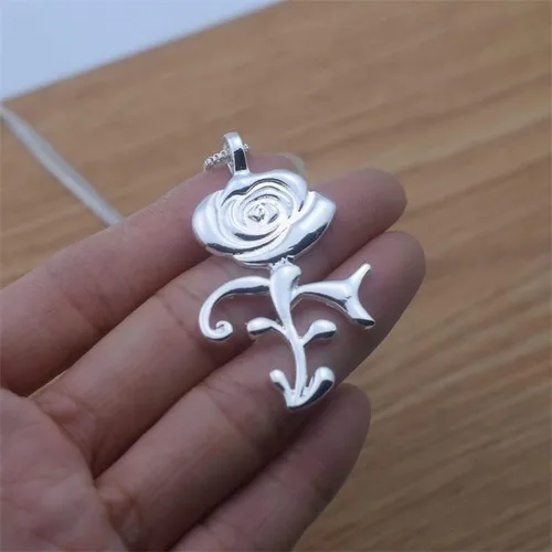 Vista 6 de 2024 New Trendy Prince Symbol Rose Necklace Fashion Party Gift For Female Fashion Accessories