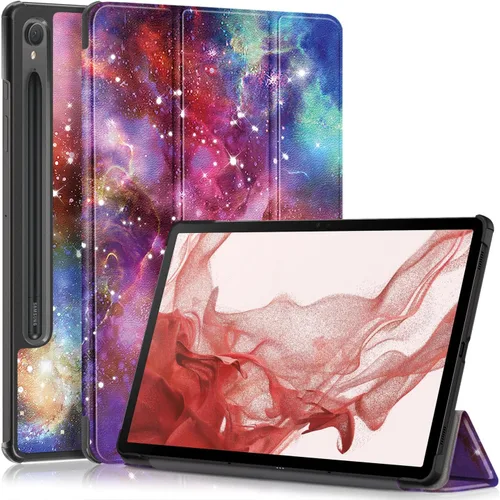 Vista 10 de Funda para Galaxy Tab S9 de 11 pulgadas, versión 2023, ligera, delgada, cubierta de soporte para SM-X710/716B/718U con función de apagado y Negro