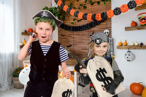 Vista 6 de Eylola Paquete de 4 bolsas de dinero para decoración de fiestas de 11.8 x 15.7 pulgadas, bolsa de dinero para disfraz de ladrón, bolsa de dinero