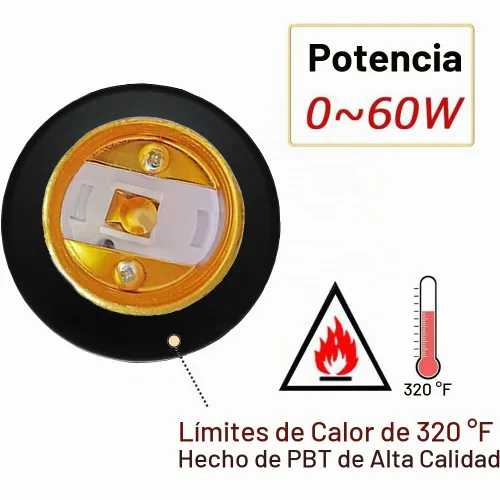 Vista 5 de Adaptador extensor de enchufe de luz E26/E27, extensión de 22.8 in/22.5 pulgadas, resistente al calor de 329.0 °F sin peligro de incendio, flexible
