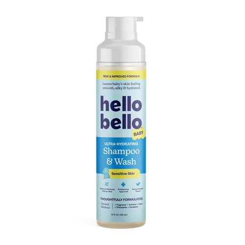 Vista 7 de Hello Bello Champú y gel de baño para niños, fórmula hipoalergénica suave, vegano y libre de crueldad, aroma cremoso de coco, 10 onzas líquidas