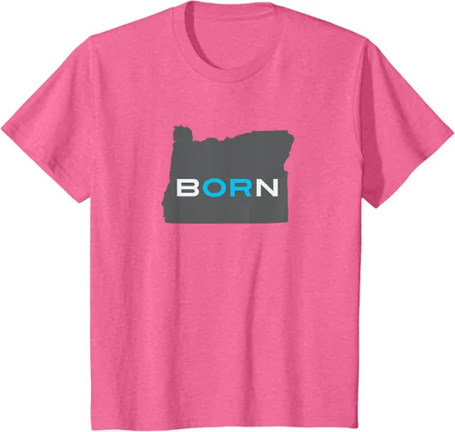 Vista 40 de Nacido en Oregon Camisa – Estado Mapa Born Idea de regalo, Negro