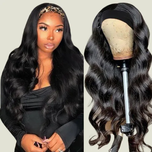 Vista 13 de Peluca rizada con diadema de cabello humano sin encaje frontal, pelucas rizadas para mujeres negras, cabello humano sin pegamento, 100% cabello