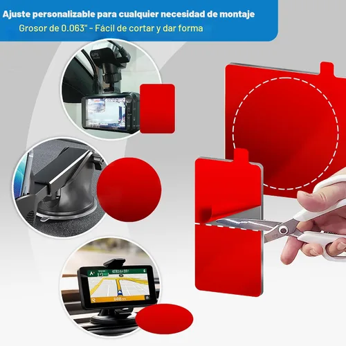 Vista 5 de 4 paquetes de almohadillas adhesivas de doble cara para montaje de cámara de salpicadero – Hechas con 3M VHB, cinta de reemplazo resistente al calor