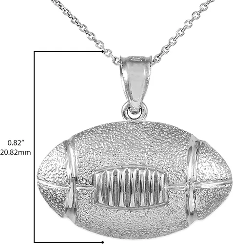 Vista 4 de Sports Charms Colgante de fútbol de plata de ley, Plata esterlina, No es una piedra preciosa