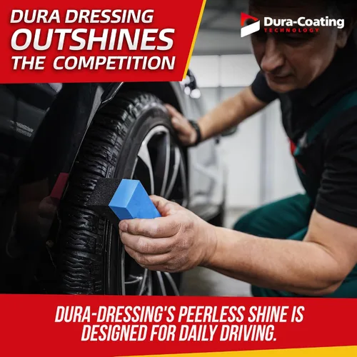 Vista 5 de DURA-COATING TECHNOLOGY, Kit de recarga de apósito para neumáticos, para neumáticos ya recubiertos con Dura-Dressing - Brillo para neumáticos