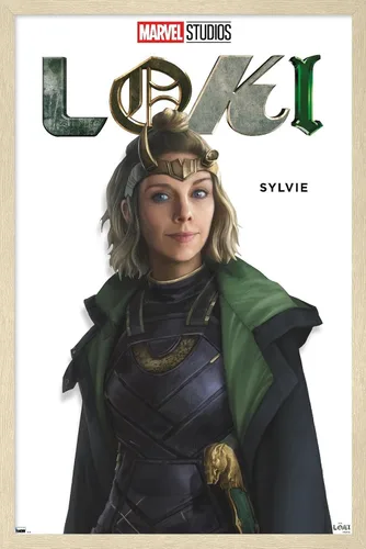 Vista 7 de Trends International Marvel Loki - Póster de pared de la serie Sylvie Feature Series, 14.725 x 22.375 pulgadas, versión enmarcada de madera