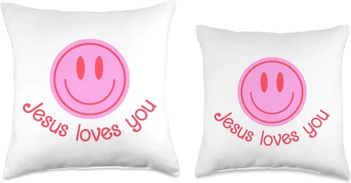 Vista 3 de Sundays With Sadie He Loves You Collection - Almohada de 16 x 16 pulgadas, multicolor