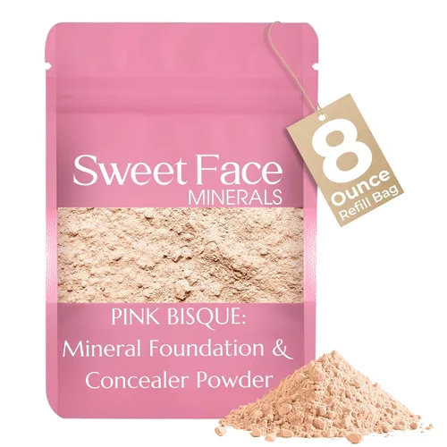 Vista 16 de Sweet Face Minerals - Recambio de polvo de base (BEIGE) (bolsa de 0.42 oz) por Sweet Face Minerals, polvo de maquillaje ligero y mineral suelto